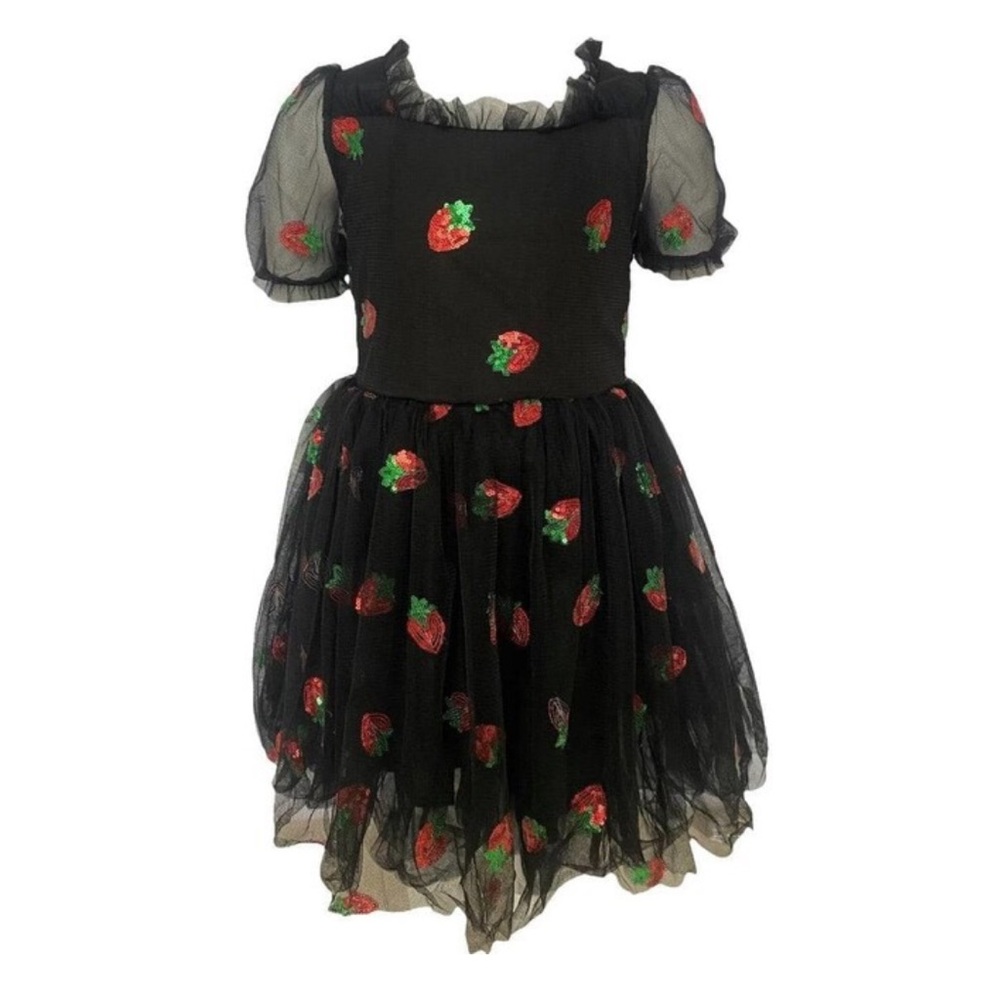 Lola and the Boys Strawberry Sequin Tulle Bow Dress SOLD OUT